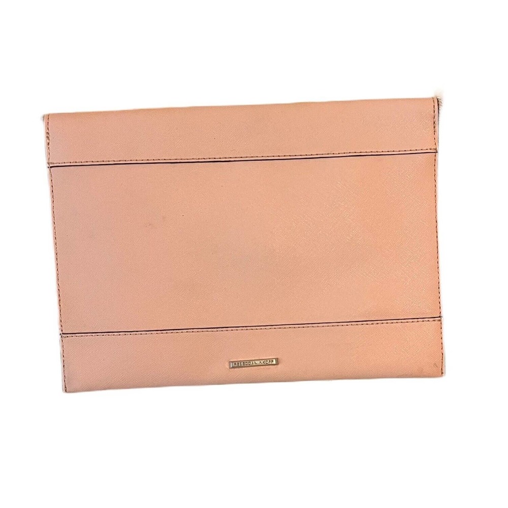 Rebecca Minkoff Leather Leo Envelope Clutch in Pink